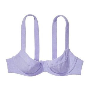 VICTORIA'S SECRET TERRY CLOTH PURPLE UNDERWIRE SWIM BIKINI TOP~NWT~36DD~$49.95